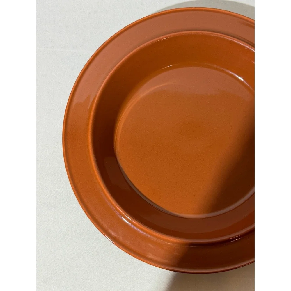 Bob Van Allen for Mikasa My Pie GX850 Terracotta Pie Plate Dish Orange Japan MCM